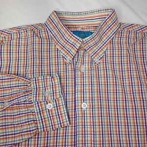 Castaway Nantucket Island Shirt Mens Large Multi Tattersall Check Preppy Classic